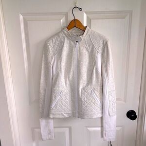 Blanc Noir Quilted Fleece Moto Jacket Travel